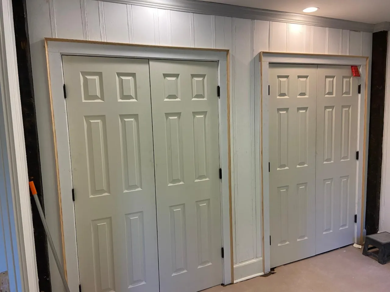 Paneled interior closet doors installed by Mosquera Construction in Connecticut